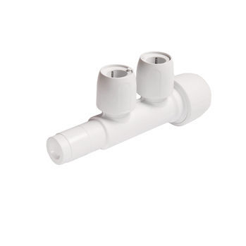 Manifold 2 voies - HX88/22W - Wavin - en plastique / hydraulique / pour liquide