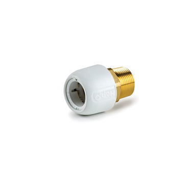 Adaptateur hydraulique pour tuyaux - HX29/22W - Wavin - mâle / en laiton / droit