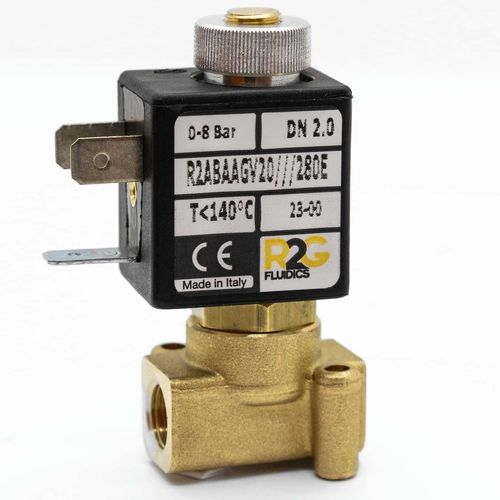 Électrovanne à action directe - R2AB NA/NO - R2G Fluidics Srl - 2 voies / normalement ouverte / pour eau