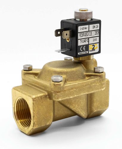 Électrovanne à commande assistée - R2SP-R2SR NA/NO - R2G Fluidics Srl - 2 voies / normalement ouverte / pour eau