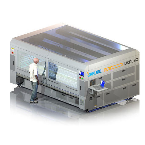 Machine de découpe laser avec 2 faisceaux - OKDL32 - Okkura Limited - pour tissus techniques / avec refroidissement à eau / complètement fermée