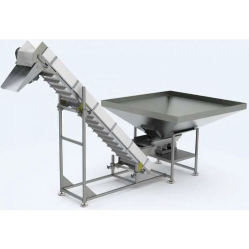 Convoyeur vibrant - UF-3040 - Advanced Poly Packaging - à bande / incliné / d'alimentation