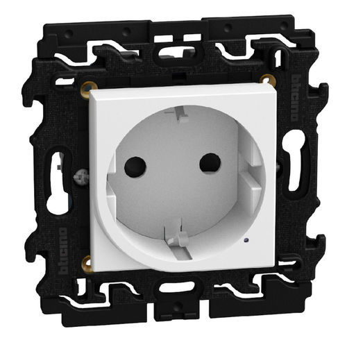 Prise électrique encastrée - YW4141AC - BTICINO - 2 pôles / type schuko / intelligente