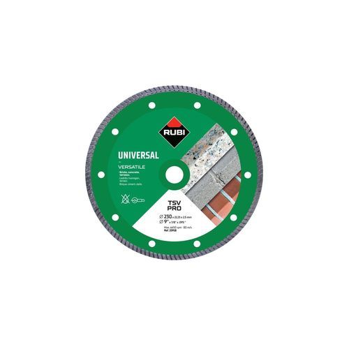 Lame de scie circulaire - TSV series - RUBI - de tronçonnage / au diamant / pour le béton