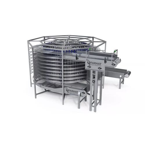 Tour de refroidissement modulaire - Farhat Bakery Equipment - à spirale / pour boulangerie industrielle / en maille métallique