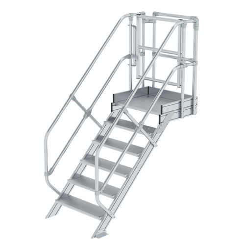 Escalier d'extérieur - 6323 series - Munk Günzburger Steigtechnik - en acier / avec garde-corps de sécurité / conformité REACH