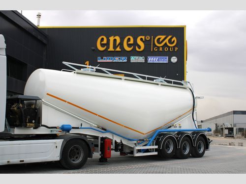 Remorque citerne - 35 M³ - lider trailer - de ciment / à 3 essieux / avec freinage à inertie