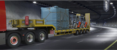 Semi-remorque extra-surbaissée - lider trailer - à 4 essieux / avec freinage à inertie / extensible