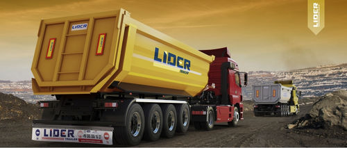 Semi-remorque benne - lider trailer - à 4 essieux / avec freinage à inertie / pour applications tout-terrain