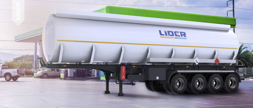 Semi-remorque citerne - lider trailer - pour carburant / à 4 essieux / avec freinage à inertie