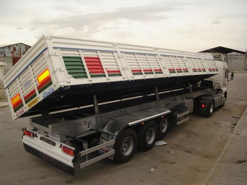 Remorque à plateau - lider trailer - benne / porte-conteneur / à 3 essieux