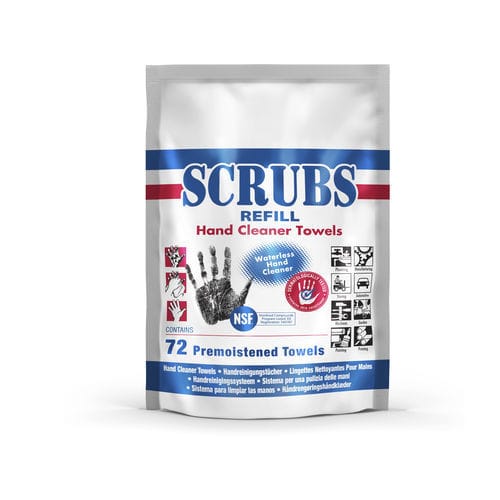 Lingette nettoyante pour les mains - SCRUBS&reg; Refill Pack 72 - ITW Industrial Solutions - de pièces / d'outil / pour applications industrielles