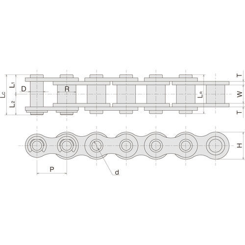 Chaîne à axe creux - HP - Sugiyama Chain Co., Ltd. - de transmission / en acier / ANSI