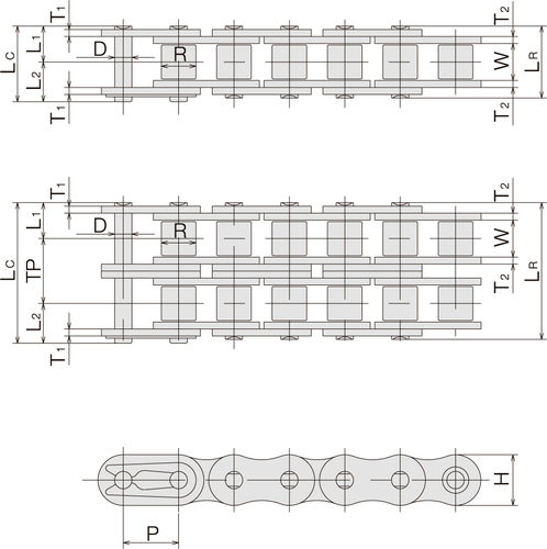 Chaîne nickelée - NP - Sugiyama Chain Co., Ltd. - de transmission / en acier / à rouleaux