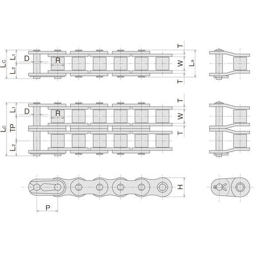 Chaîne nickelée - NP - Sugiyama Chain Co., Ltd. - de transmission / en acier / à rouleaux