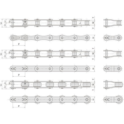 Chaîne nickelée - NP - Sugiyama Chain Co., Ltd. - de transmission / en acier / à rouleaux