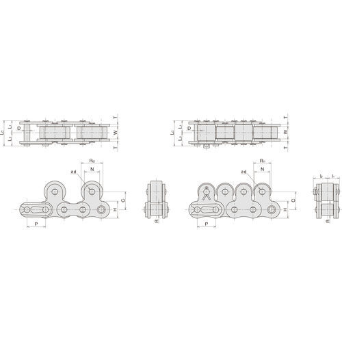 Chaîne à attaches - TR - Sugiyama Chain Co., Ltd. - de transmission / en acier / à rouleaux