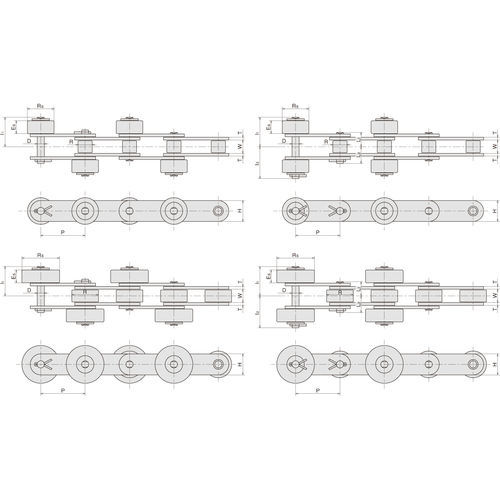 Chaîne de transmission - SR - Sugiyama Chain Co., Ltd. - en acier / à rouleaux / à attaches