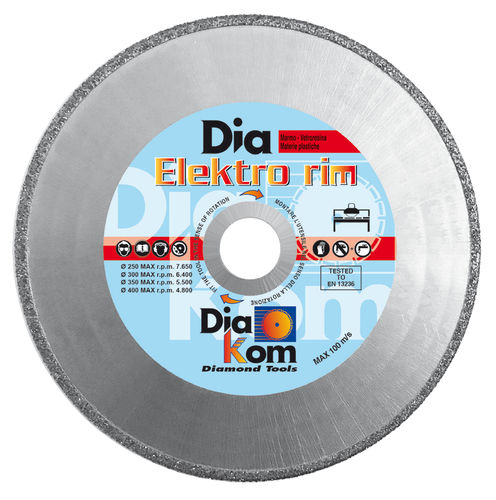 Disque à tronçonner de métal - 713E series - DIAKOM - pour le béton / pour marbre / diamanté