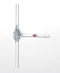 Robinet 3 voies - S312044   - Synthware glass - en verre