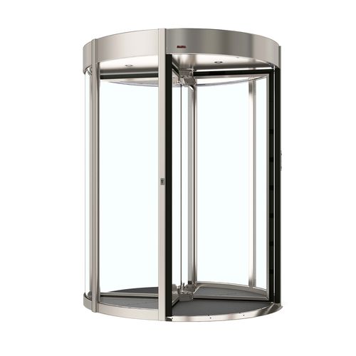 Porte pivotante - Glass Roll 4 - Saima Sicurezza SpA - en acier inoxydable / en aluminium / vitrée
