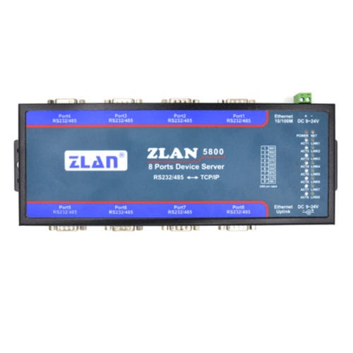 Serveur de périphérique série - ZLAN5800 - Shanghai ZLAN Information Technology Co.,Ltd - Ethernet / DB9 / 8 ports