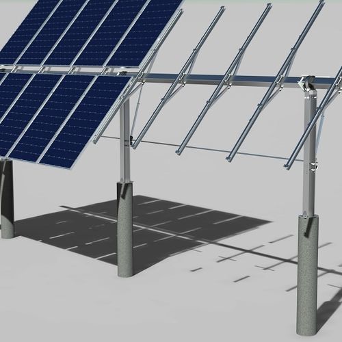 Traqueur solaire mono-axe - xmimetaenergy - fixe