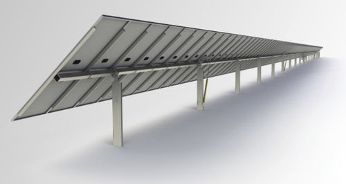 Traqueur solaire mono-axe - M-TRC series - Metaloumin - fixe / photovoltaïque