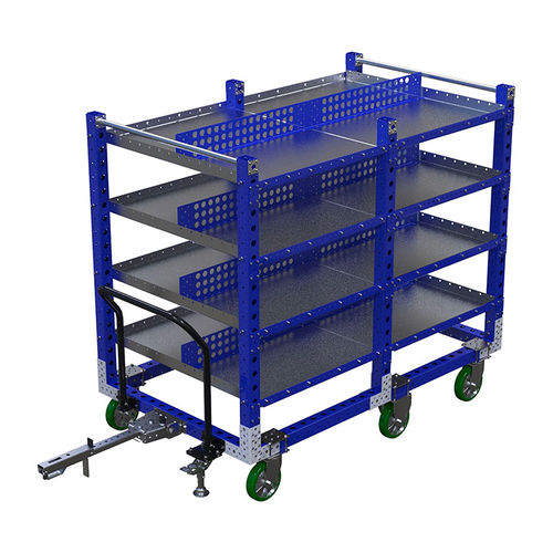 Chariot de manutention - FQ-0205 - OPEX FACTORY - en acier / 4 niveaux / de profilés