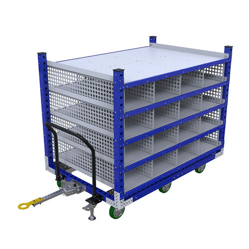Chariot de transport - FQ-0206 - OPEX FACTORY - en acier / 4 niveaux / de profilés
