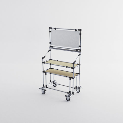 Chariot de transport - LOG0402 - OPEX FACTORY - en acier / 2 niveaux / porte-outils