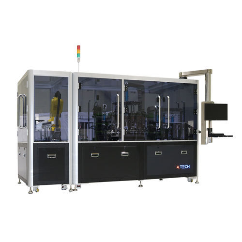 Machine d'inspection visuelle -  AB018  - Atech-INC - industrielle / pour l'industrie cosmétique / automatique