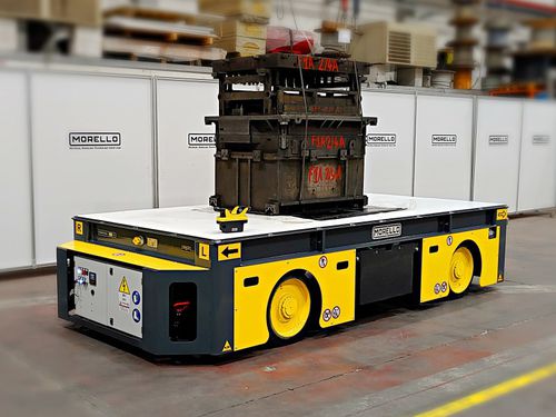 Navette de transfert de manutention - MORELLO USA - pour charges lourdes / alimentée par batterie