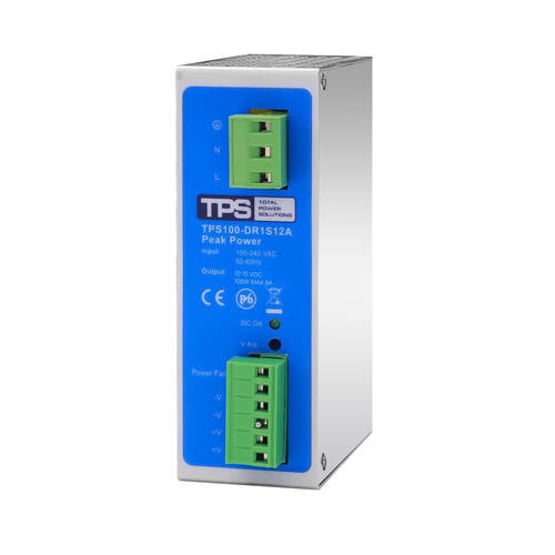 Alimentation électrique sur rail DIN - TPS100-DR1S12A - TPS Elektronik GmbH - AC/DC / à deux sorties / monophasée