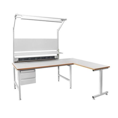 Poste de travail industriel - L-shaped-12060 - TPS Elektronik GmbH - modulaire / ESD / sur mesure