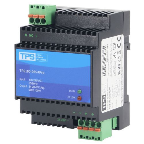 Alimentation électrique sur rail DIN - TPS100-DR24Pro - TPS Elektronik GmbH - AC/DC / à deux sorties / à découpage
