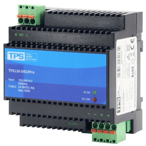 Alimentation électrique sur rail DIN - TPS130-DR12Pro - TPS Elektronik GmbH - AC/DC / à deux sorties / monophasée