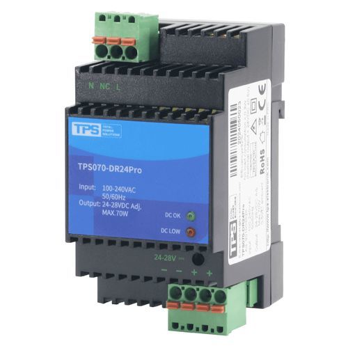 Alimentation électrique sur rail DIN - TPS070-DR12Pro - TPS Elektronik GmbH - AC/DC / monophasée / CE