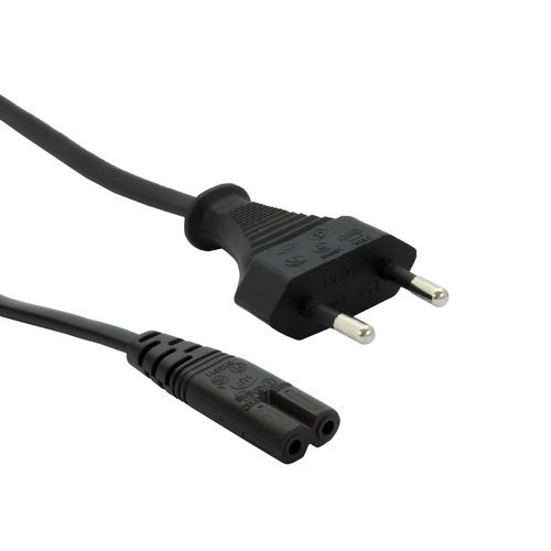 Cordon électrique avec fiche - IEC60320-C7-EU-Black - TPS Elektronik GmbH - pour connecteur CEI