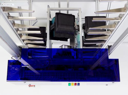 Magasin de stockage automatique pour cassette - FlatStocker - Fabmatics GmbH - pour salle blanche