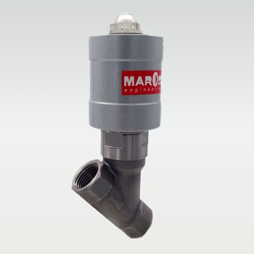 Vanne à piston - SRX - MAROS Engineering - à commande pneumatique / stop / filetée