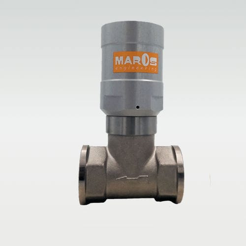 Vanne à piston - FLUXA DC - MAROS Engineering - à commande pneumatique / stop / filetée