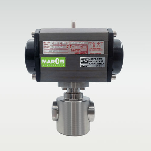 Vanne à boisseau sphérique - 020633014AP - MAROS Engineering - à commande pneumatique / de contrôle / femelle-femelle