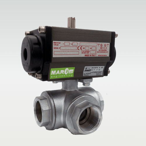 Vanne à boisseau sphérique - 0703230143T - MAROS Engineering - à commande pneumatique / de contrôle / femelle-femelle