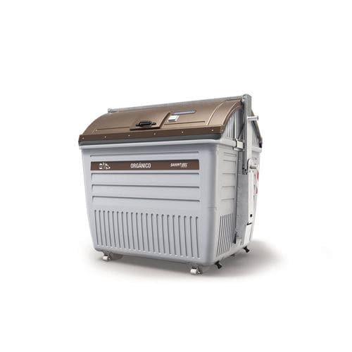 Conteneur à déchets en métal - Sanimobel - à chargement latéral / pour déchets urbains / résistant au feu