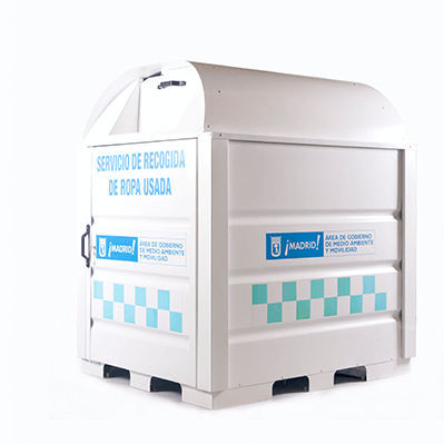 Conteneur à déchets en métal - NEO, MADRID - Sanimobel - en acier galvanisé / à chargement latéral / pour déchets urbains
