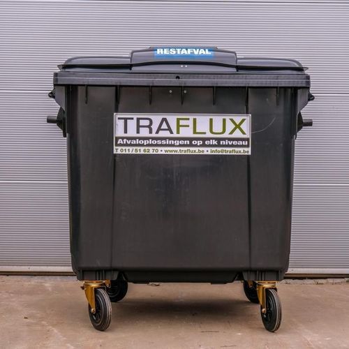 Conteneur pour déchets urbains - TRAFLUX - avec couvercle / à 4 roues