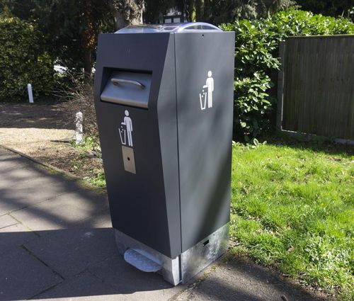 Poubelle en métal - TRAFLUX - pour déchets urbains