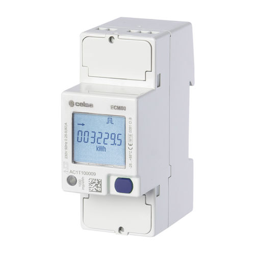 Compteur d'énergie électrique monophasé - WECM80-E - Celsa Messgeräte GmbH - sur rail DIN / Modbus / avec afficheur LCD