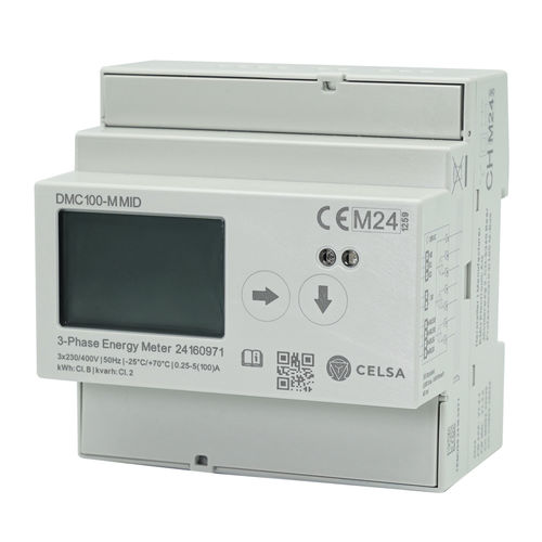 Compteur d'énergie électrique triphasé - DMC100-M MID - Celsa Messgeräte GmbH - sur rail DIN / Modbus RTU / sortie à impulsion